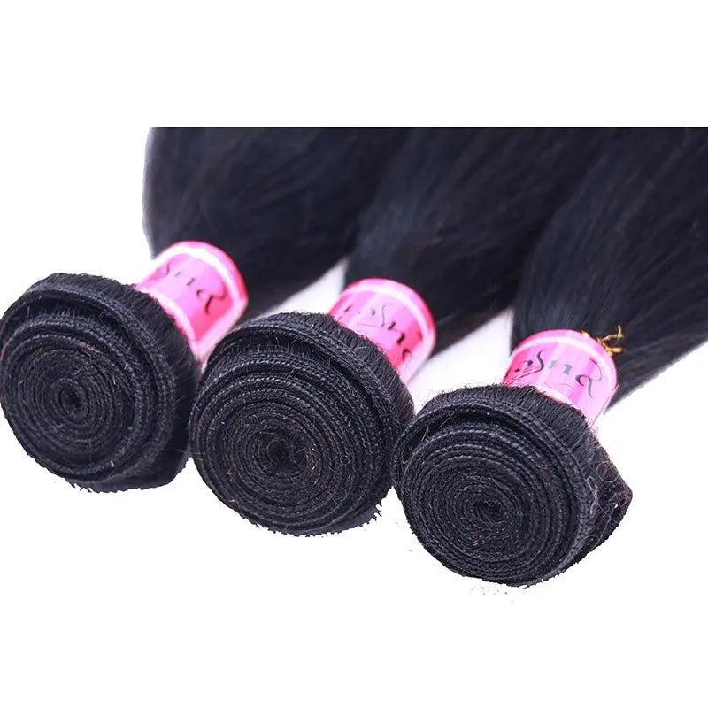 10A Grade 4 Bundles Straight Natural Black Brazilian Virgin Hair - Doaburu Hair