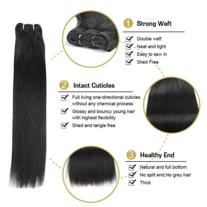 3 Bundles Kinky Curly Super Full Double Drawn Unprocessed Brazilian Virgin Hair - Doaburu Hair