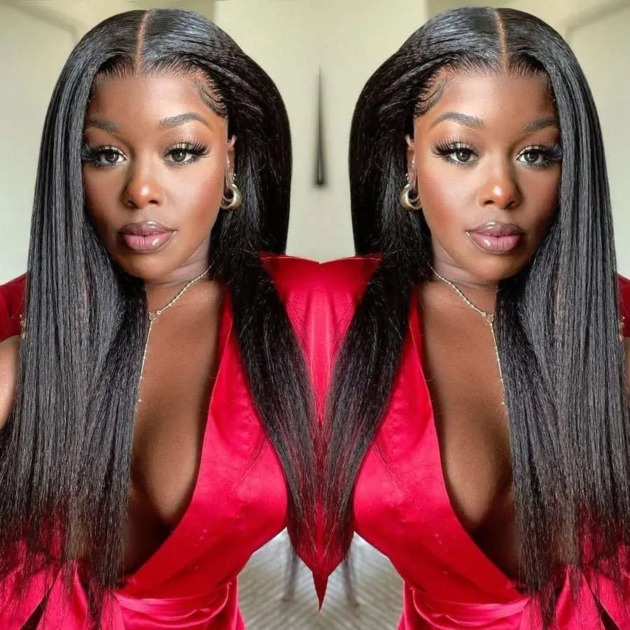 4x4 Yaki Straight Undetectable Invisible Lace Closure Wig--Real HD Lace - Doaburu Hair