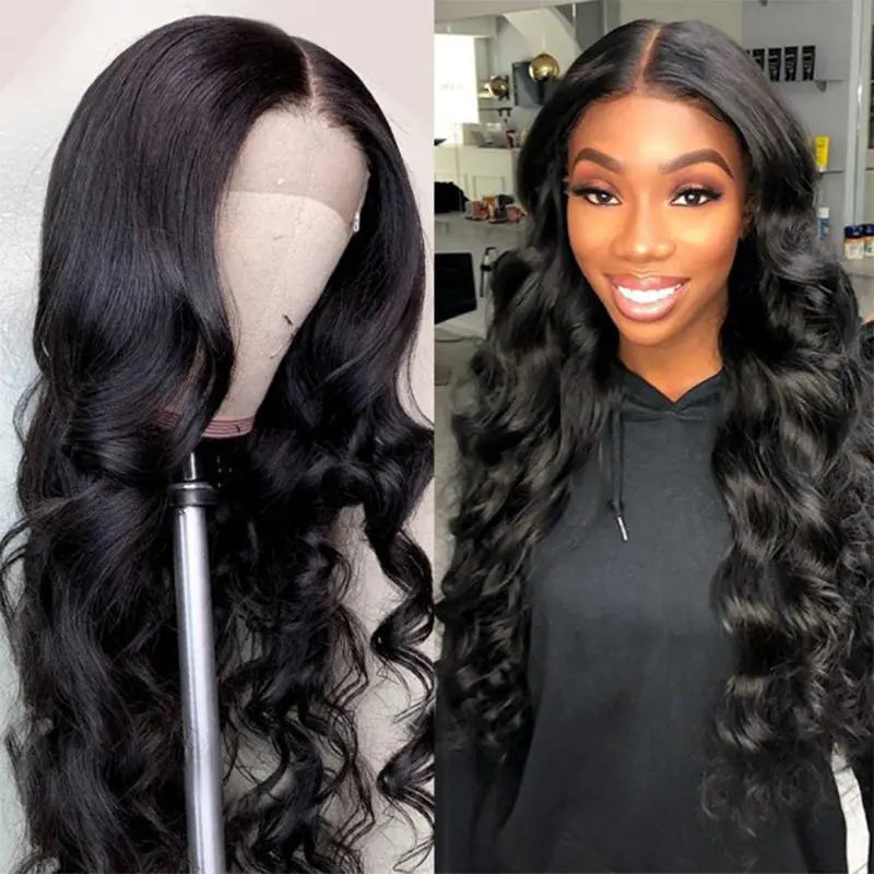 5x5 Lace Closure Transparent Lace Body Wave Wigs Virgin Human Hair - Doaburu Hair