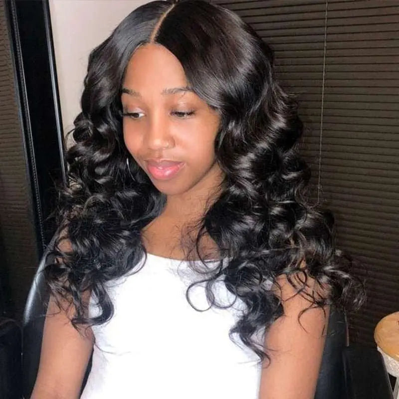 5x5 Lace Closure Transparent Lace Loose Wave Wigs Brazilian Virgin Hair - Doaburu Hair