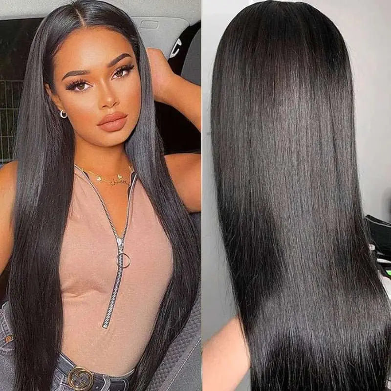 5x5 Transparent Lace Closure Straight Wigs Brazilian Virgin Hair - Doaburu Hair