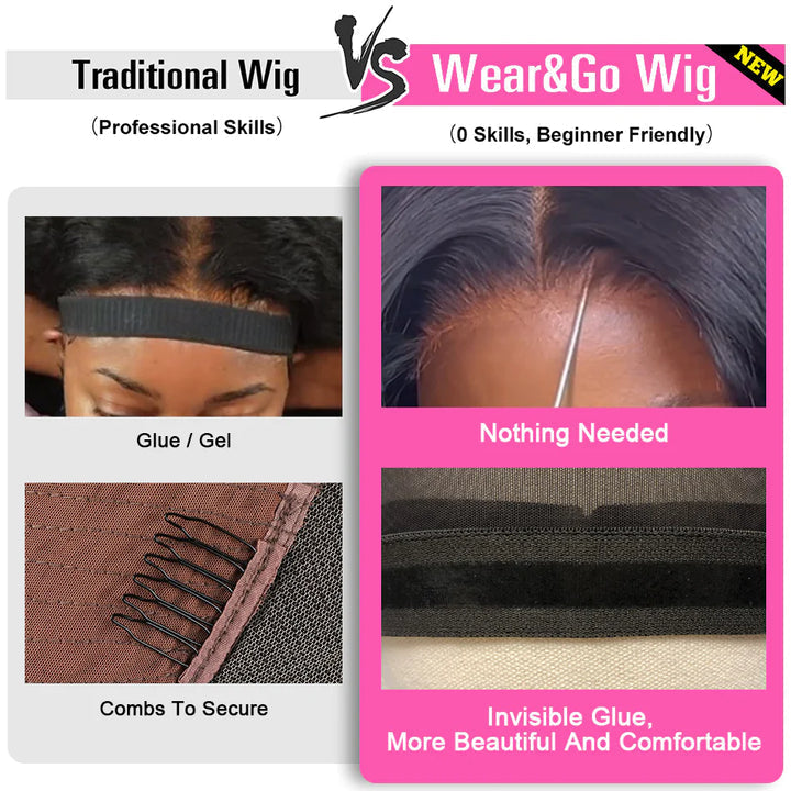 Glueless Wear & Go Wigs - Upgrade 4x6 HD Lace Closure Wigs Deep Wave - Doaburu Hair