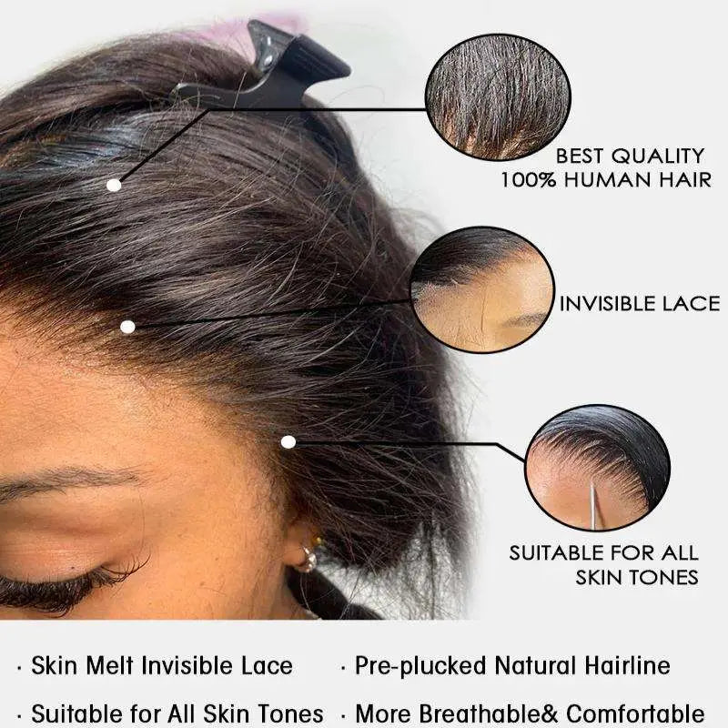 Bone Straight Undetectable Invisible Lace 13x6 Lace Frontal Wig丨Real HD Lace - Doaburu Hair