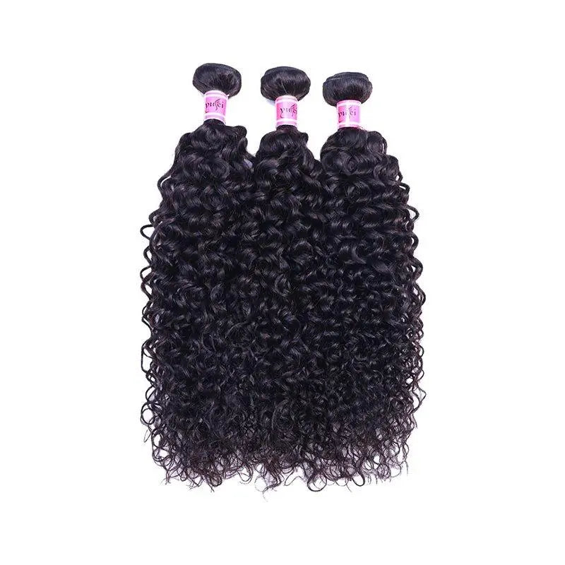 Remy Hair 3 Bundles Water Wave Natural Black Brazilian Virgin Hair - Doaburu Hair