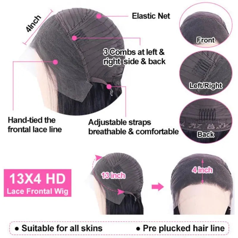 Undetectable Invisible Lace 13x4 Frontal Deep Wave Wig丨Real HD Lace - Doaburu Hair