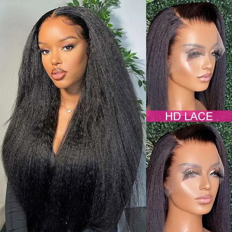 Undetectable Invisible Lace 13x4 Frontal Yaki Straight Wig丨Real HD Lace - Doaburu Hair