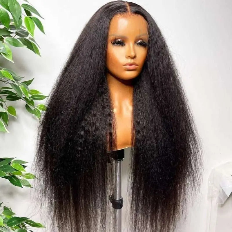 Undetectable Invisible Lace 13x6 Lace Frontal Yaki Straight Wig丨Real HD Lace - Doaburu Hair