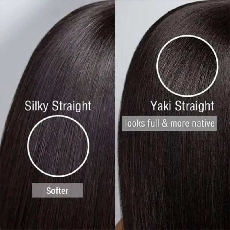 Undetectable Invisible Lace 13x6 Lace Frontal Yaki Straight Wig丨Real HD Lace - Doaburu Hair