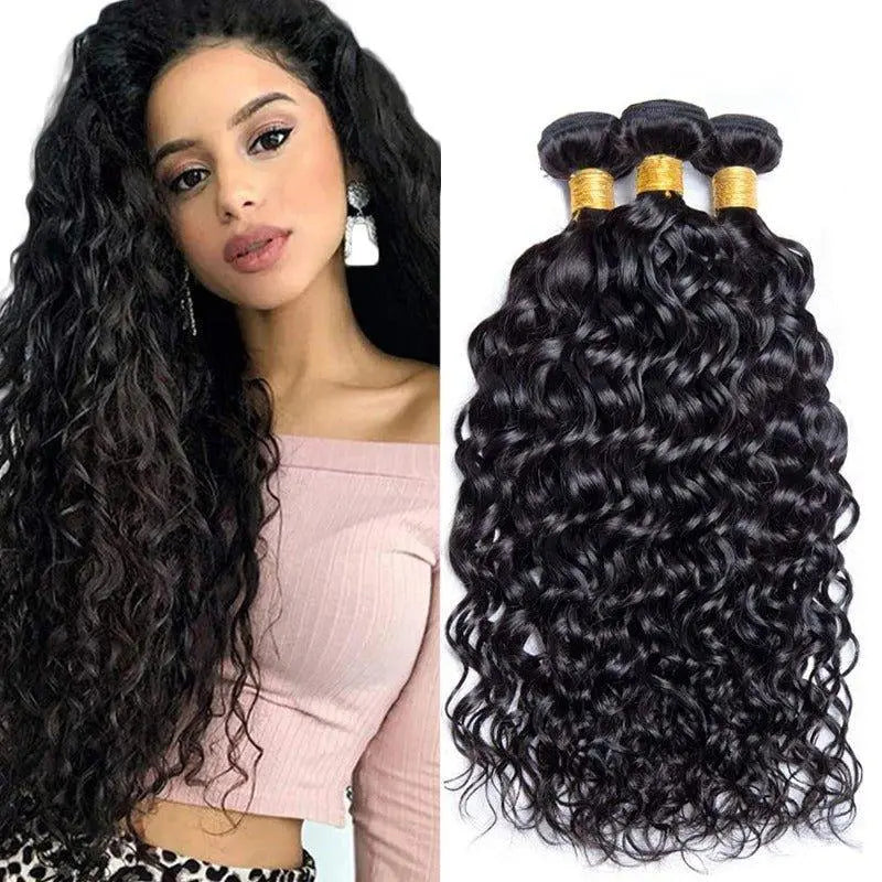 3 Bundles Water Wave Super High Class Premium Virgin Hair Natural Black - Doaburu Hair