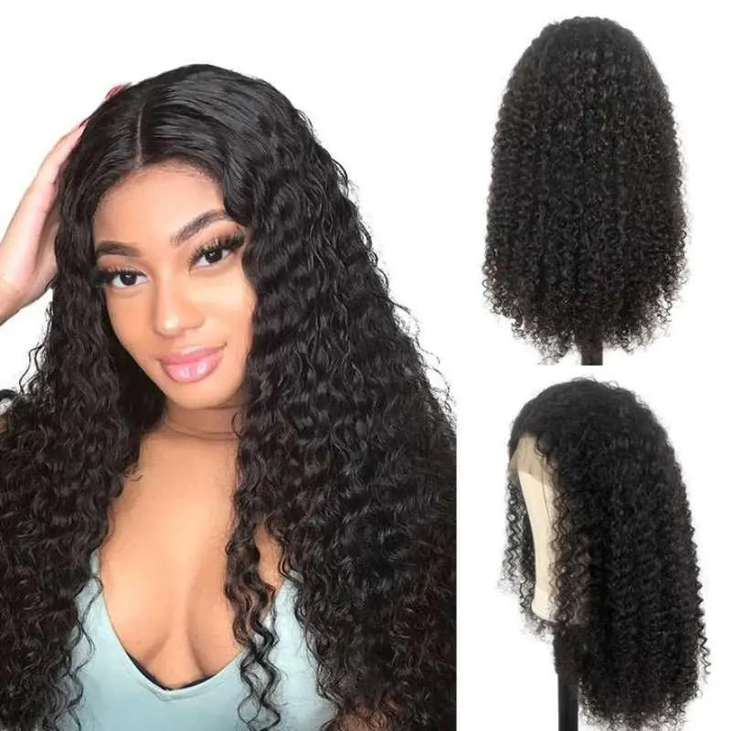 5x5 Transparent Lace Closure Kinky Curly Wigs Virgin Human Hair - Doaburu Hair