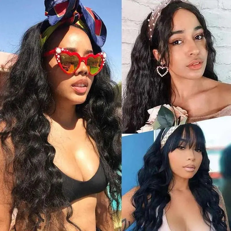 Glueless Headband Body Wave Wig For Black Woman 150%Density - Doaburu Hair